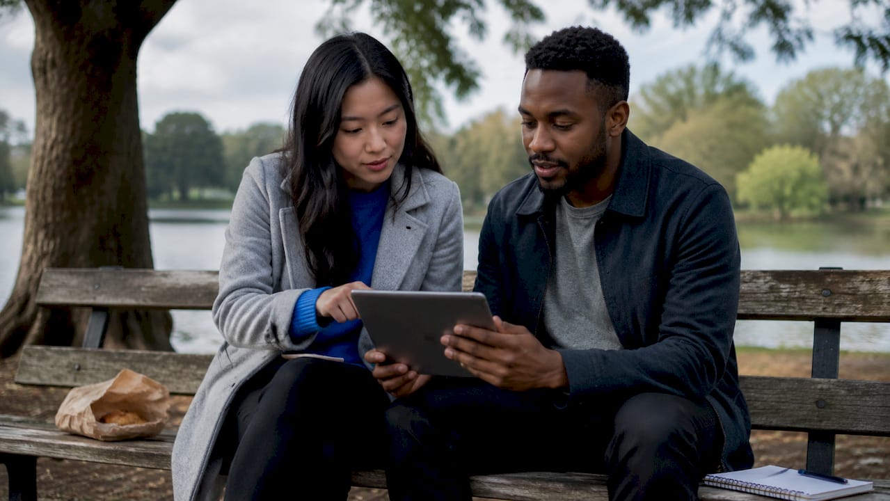 Small business owner managing customer payments digitally on a tablet
